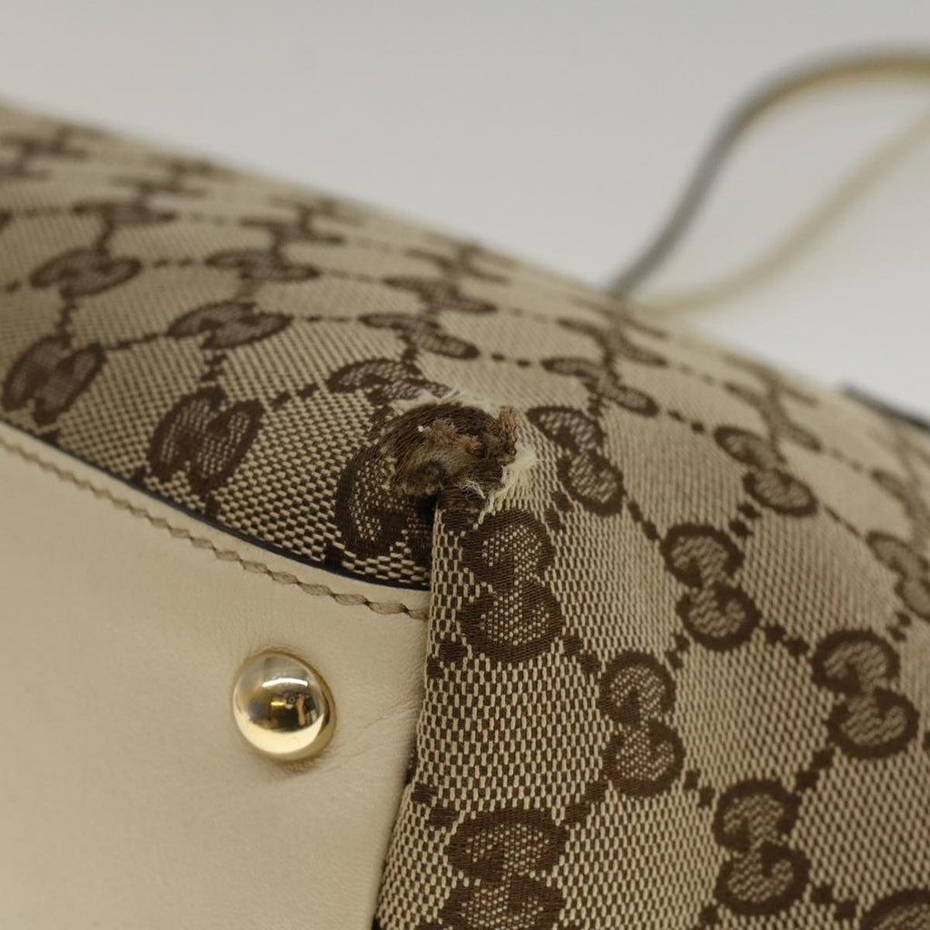 GUCCI GG Canvas Hand Bag Beige 169946 57778