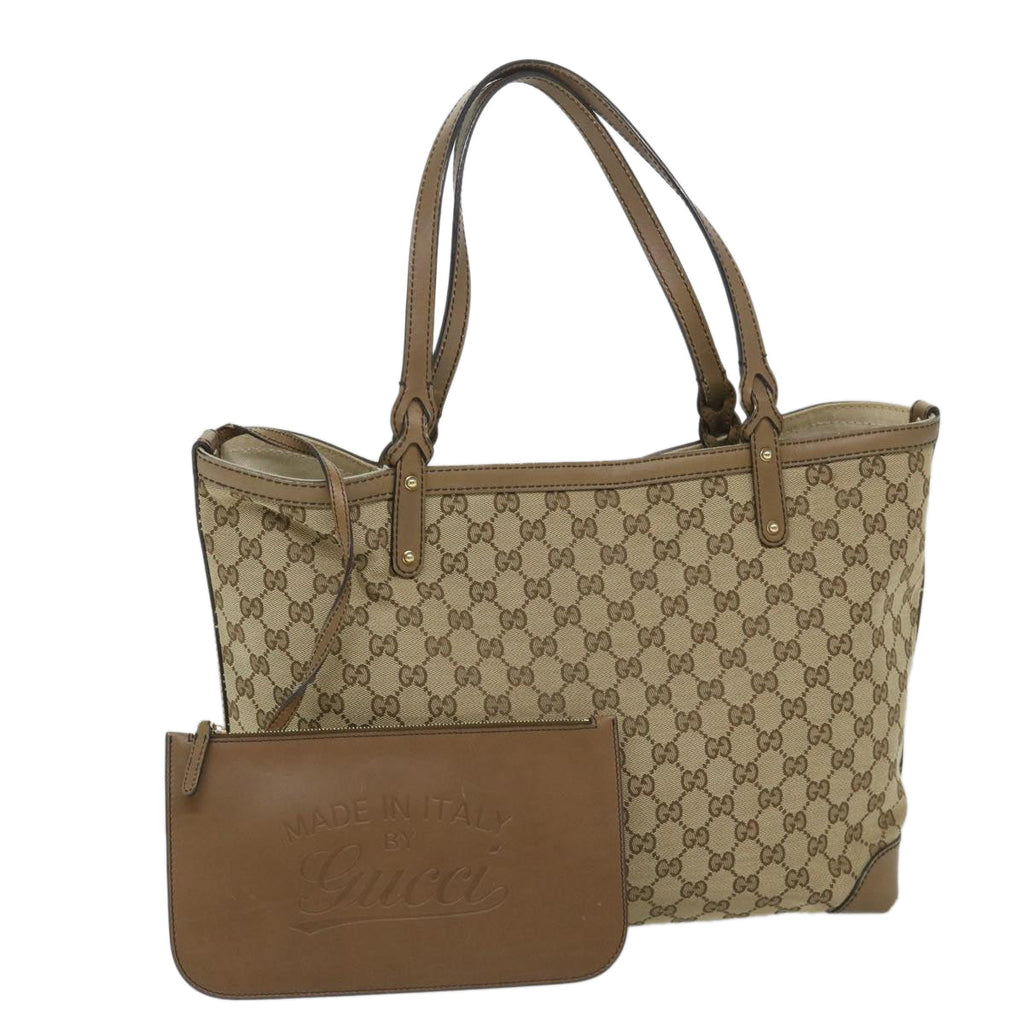 GUCCI GG Canvas Hand Bag Beige 247209 57779