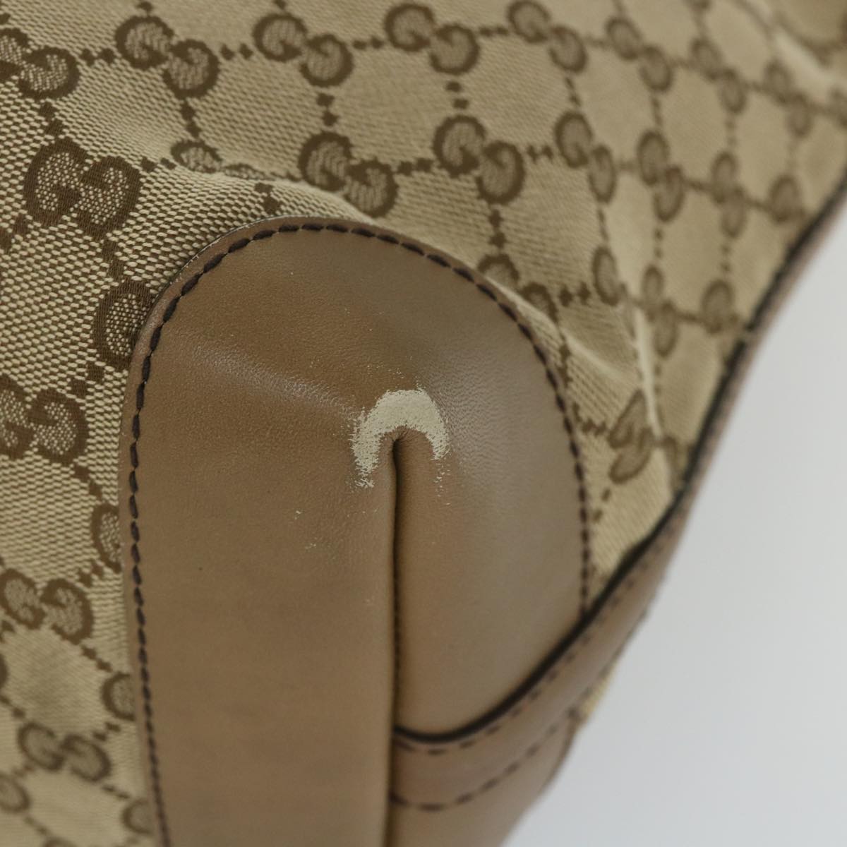 GUCCI GG Canvas Hand Bag Beige 247209 57779