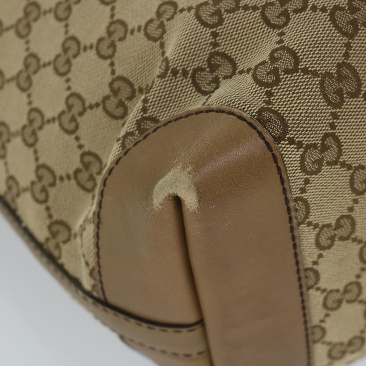 GUCCI GG Canvas Hand Bag Beige 247209 57779
