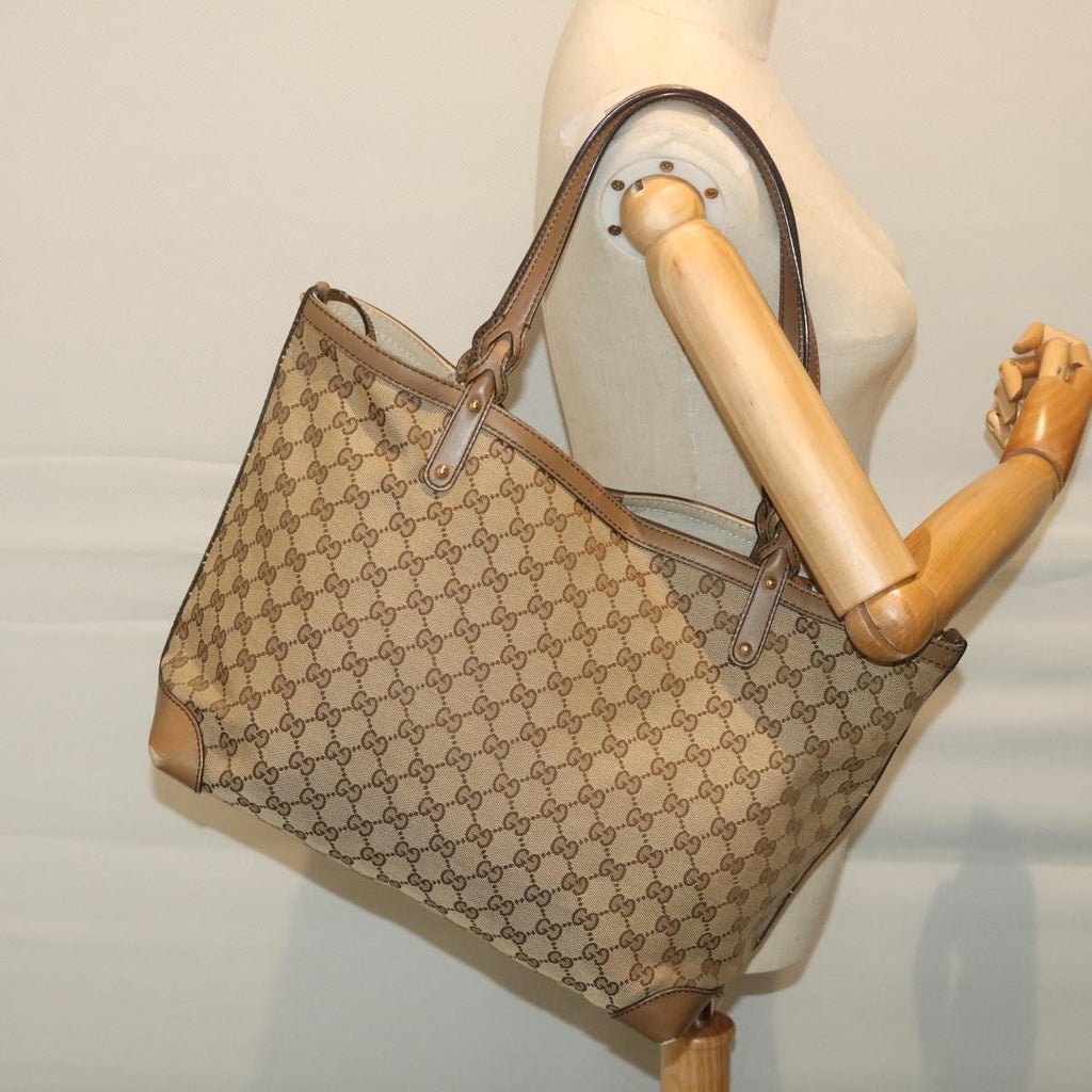 GUCCI GG Canvas Hand Bag Beige 247209 57779