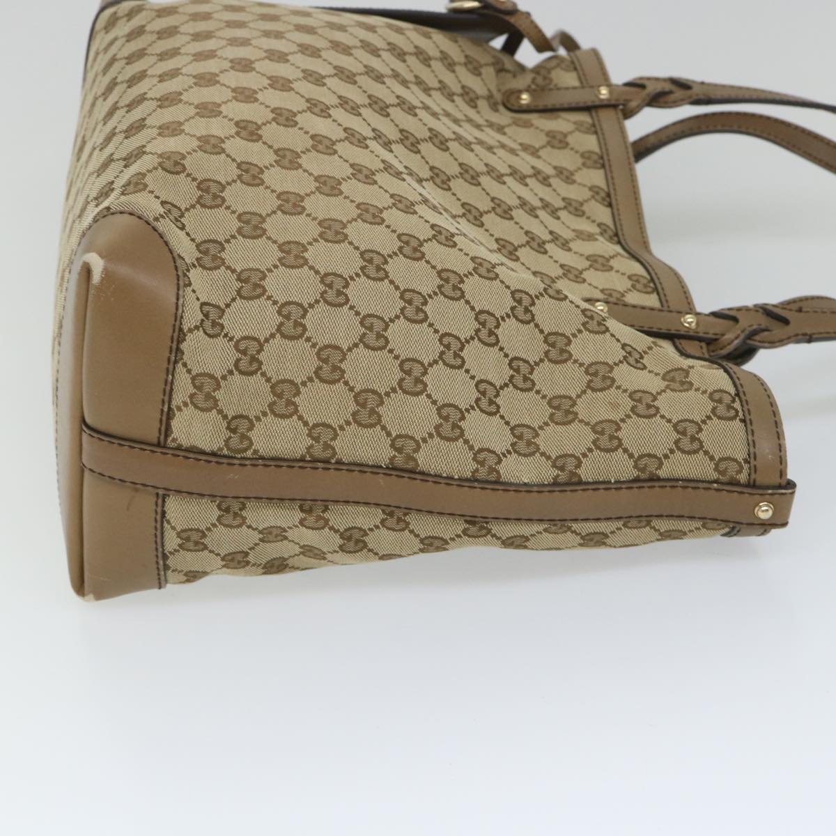 GUCCI GG Canvas Hand Bag Beige 247209 57779