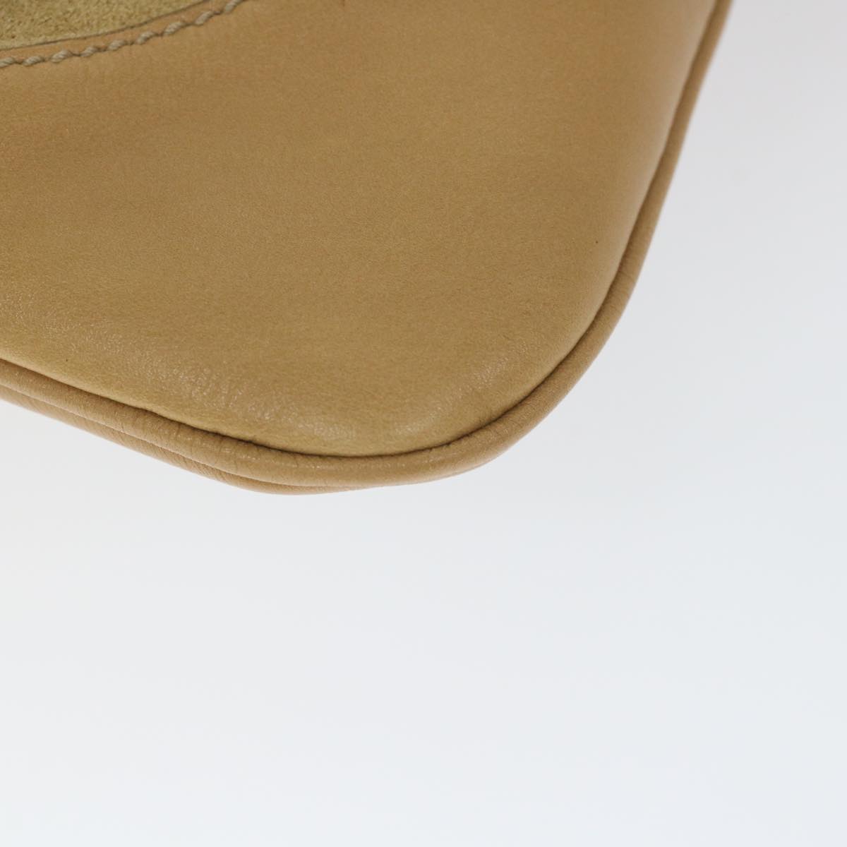 GUCCI Shoulder Bag Suede Leather Beige 153029 57781