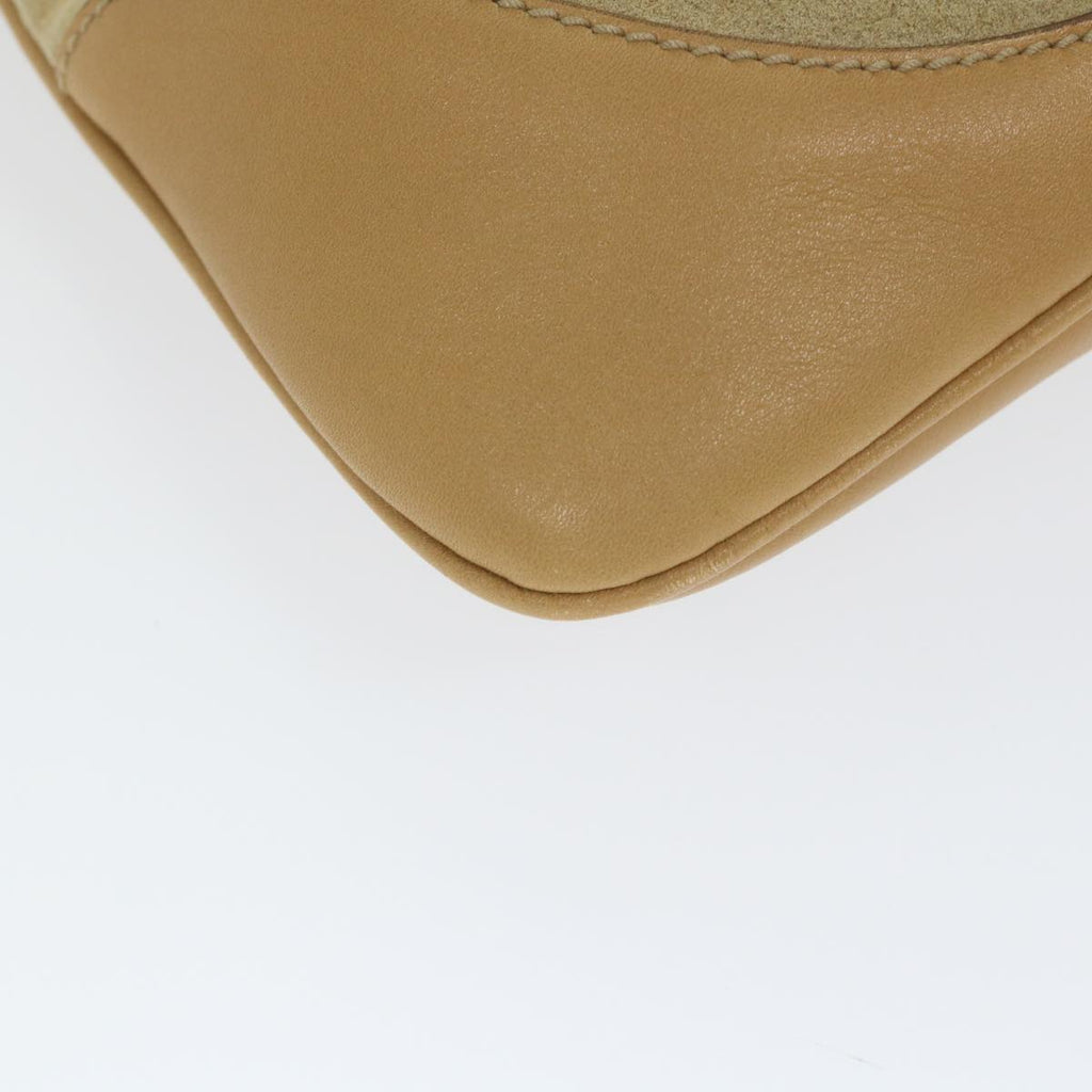 GUCCI Shoulder Bag Suede Leather Beige 153029 57781