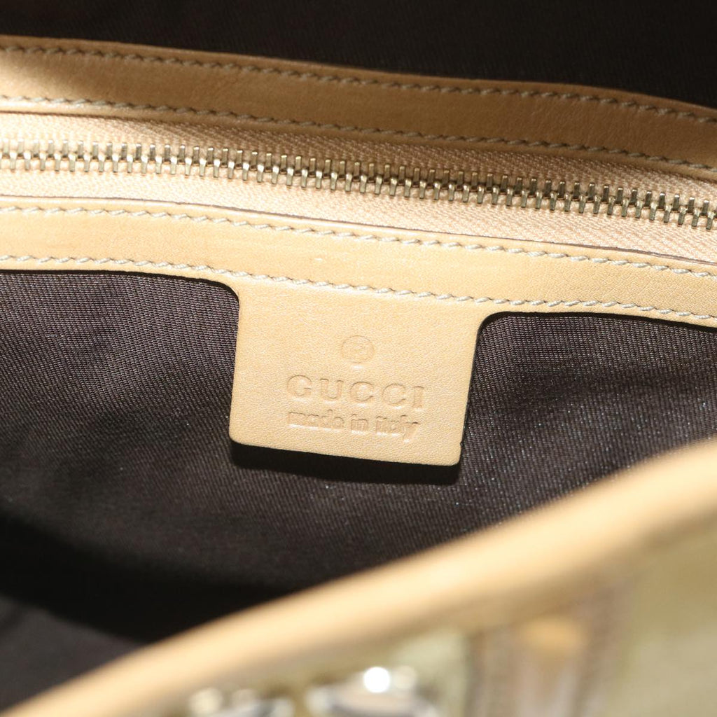 GUCCI Shoulder Bag Suede Leather Beige 153029 57781
