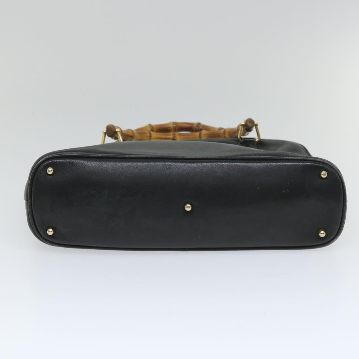 GUCCI Bamboo Shoulder Bag Leather 2way Black 000 1186 0289 57796