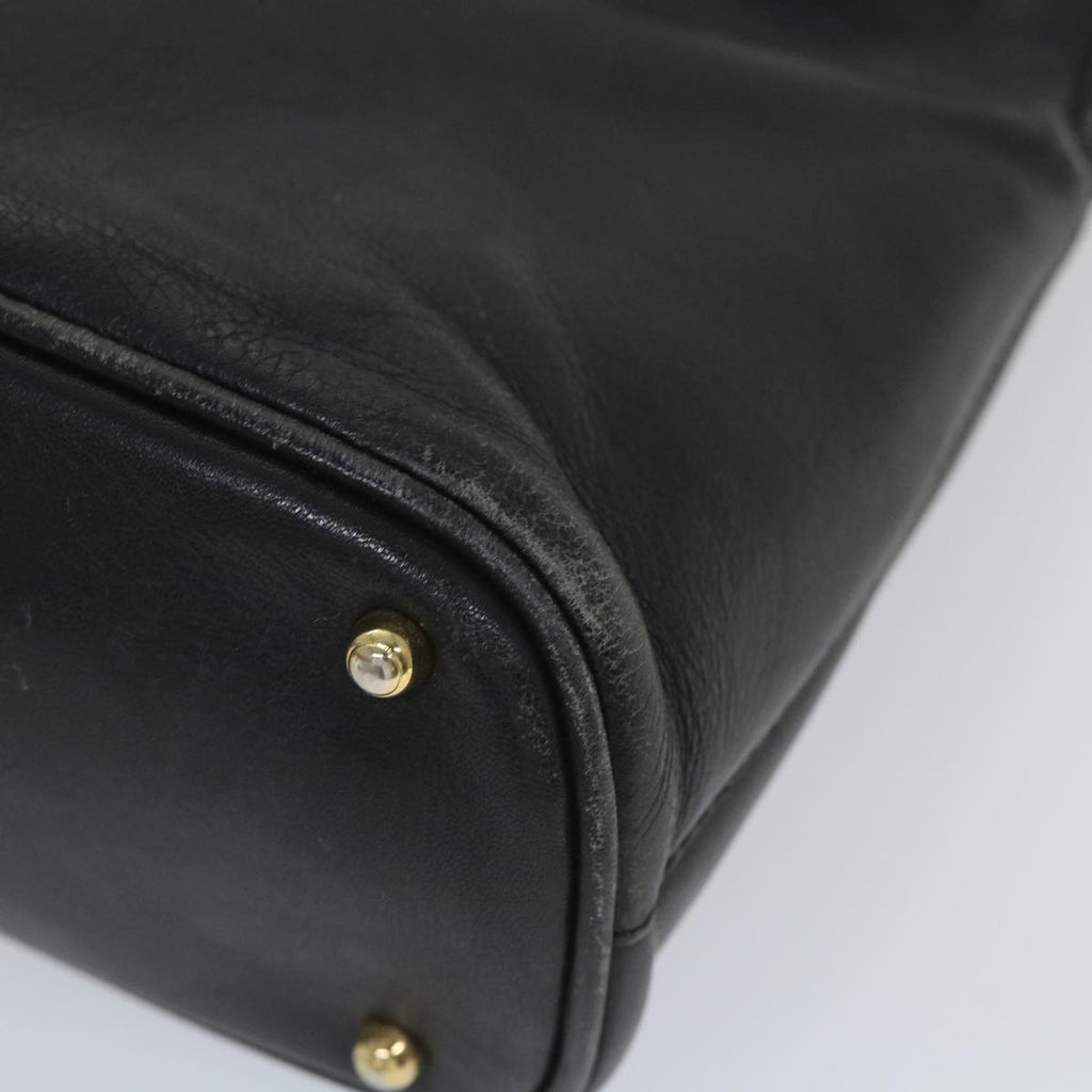 GUCCI Bamboo Shoulder Bag Leather 2way Black 000 1186 0289 57796