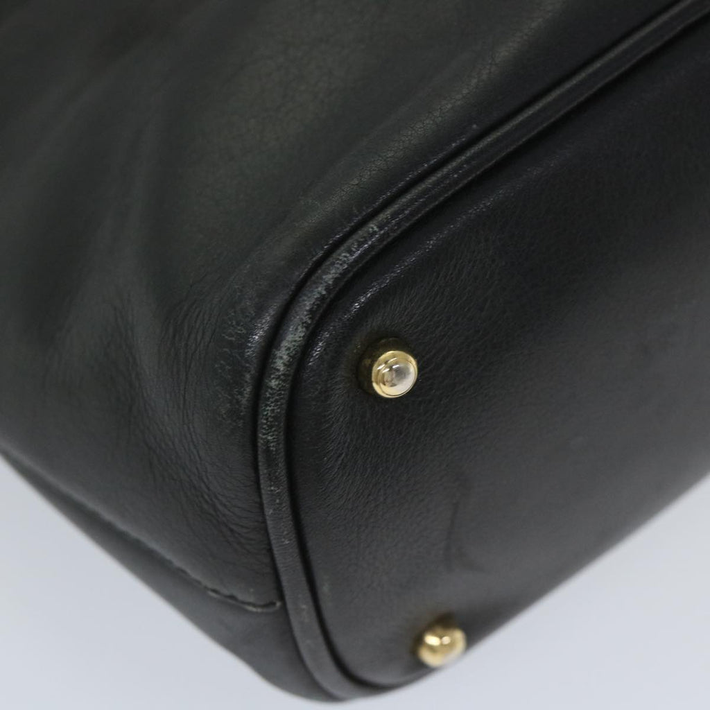 GUCCI Bamboo Shoulder Bag Leather 2way Black 000 1186 0289 57796