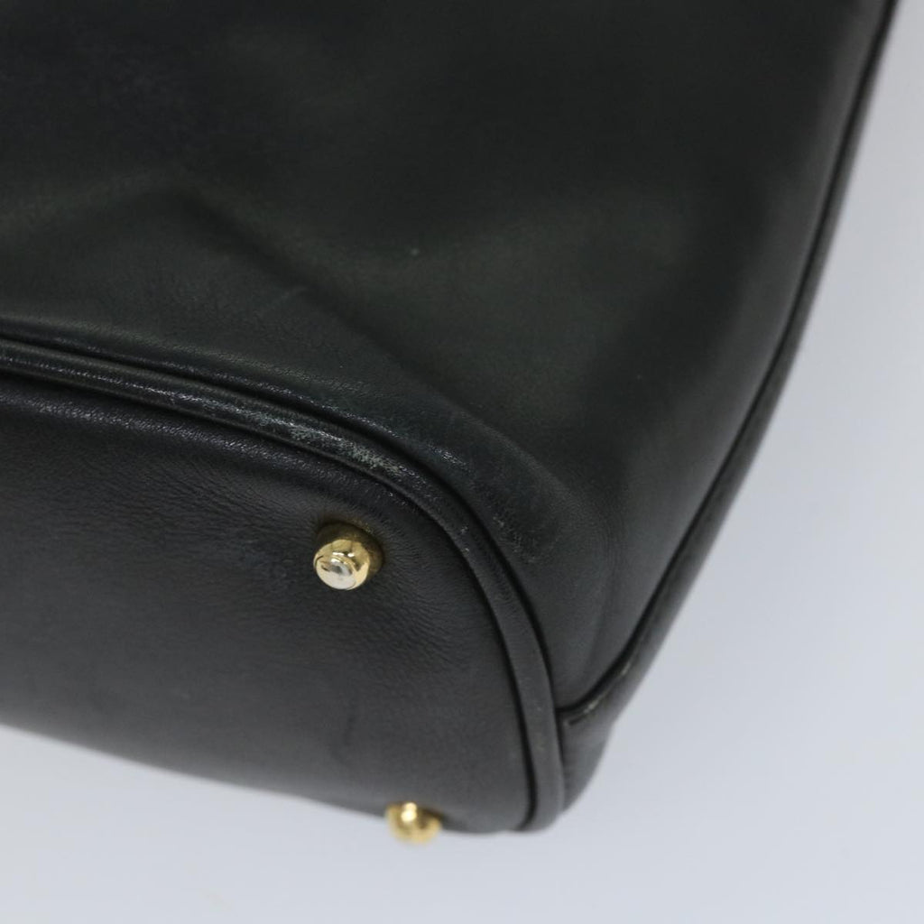 GUCCI Bamboo Shoulder Bag Leather 2way Black 000 1186 0289 57796