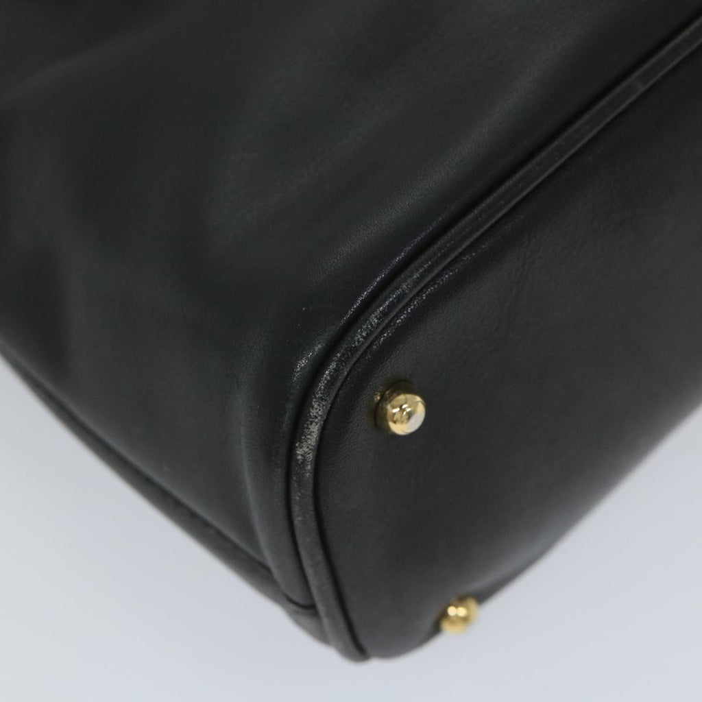 GUCCI Bamboo Shoulder Bag Leather 2way Black 000 1186 0289 57796