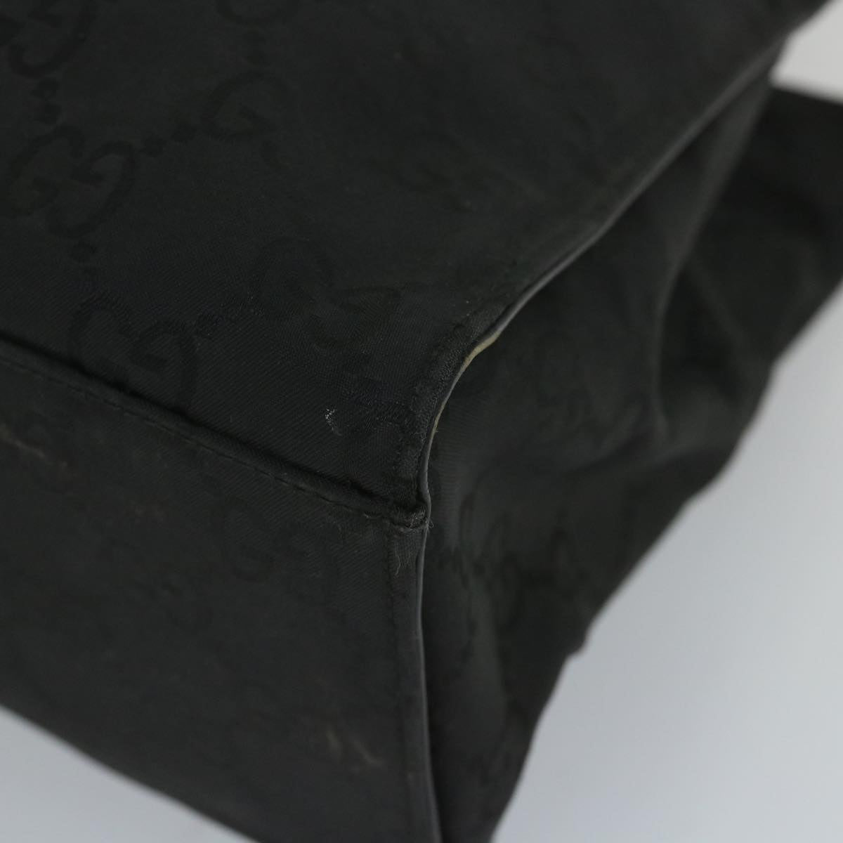 GUCCI GG Canvas Bamboo Hand Bag Black 002 1010 3754 57797