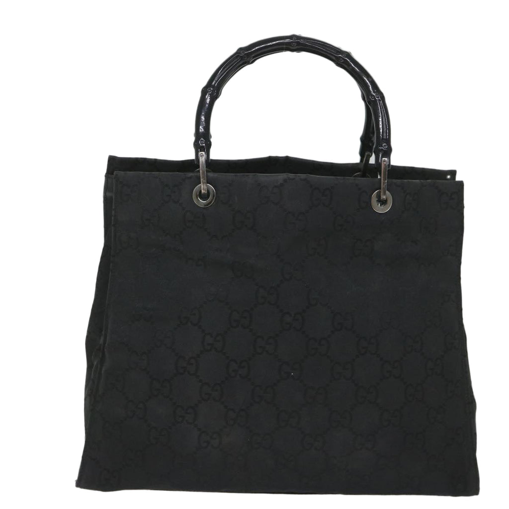 GUCCI GG Canvas Bamboo Hand Bag Black 002 1010 3754 57797