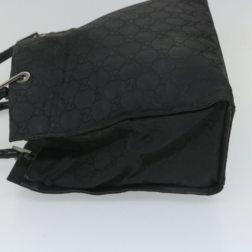 GUCCI GG Canvas Bamboo Hand Bag Black 002 1010 3754 57797