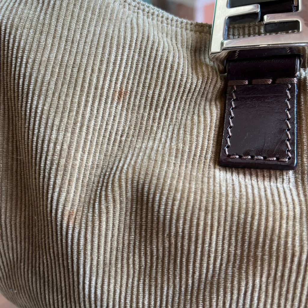 FENDI Vintage Manchester Brown Corduroy Tote