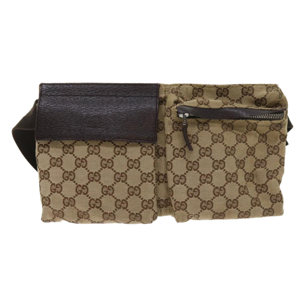 GUCCI GG Canvas Waist bag Beige 28566 57830