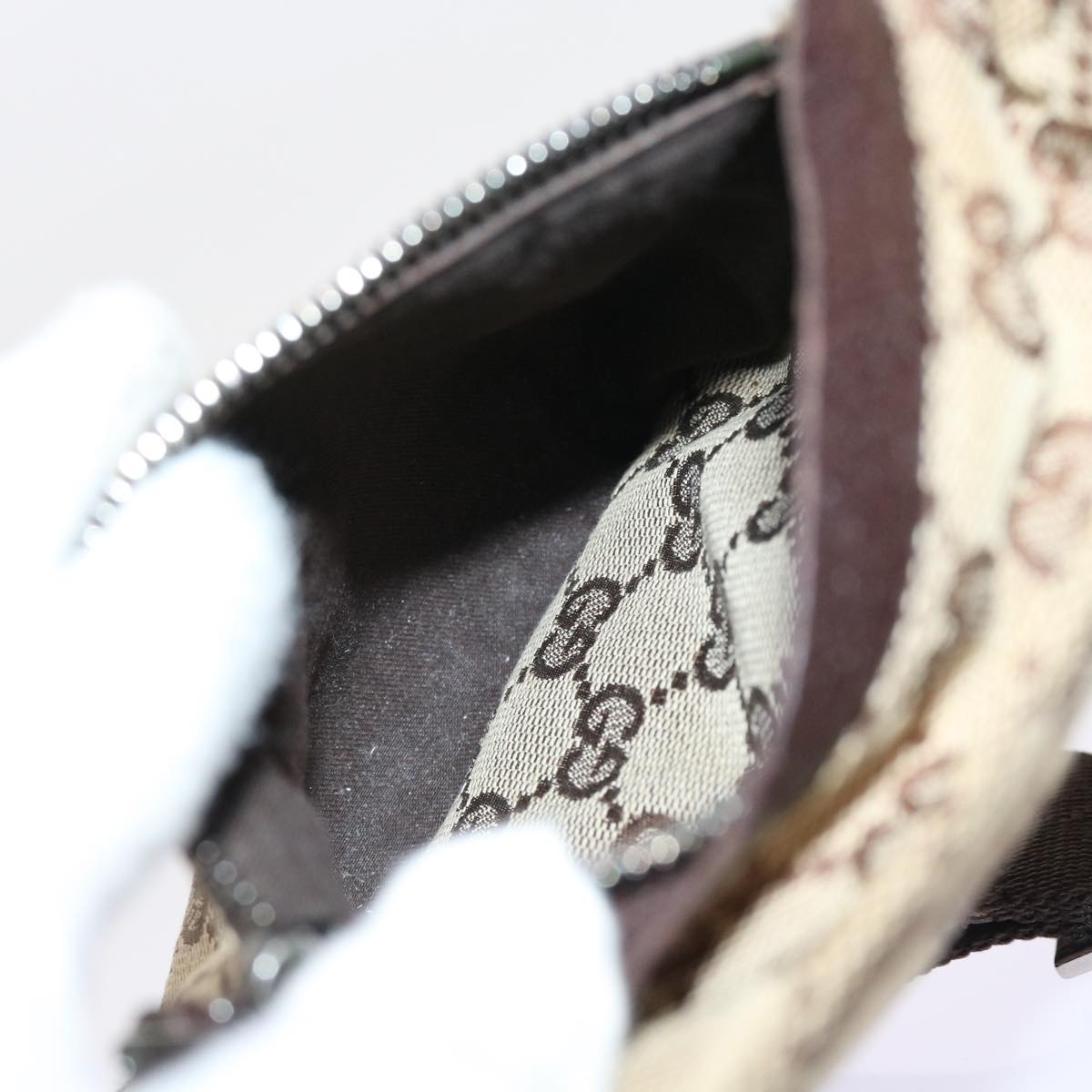 GUCCI GG Canvas Waist bag Beige 28566 57830