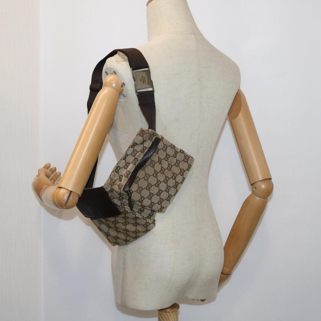 GUCCI GG Canvas Waist bag Beige 28566 57830