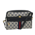 GUCCI GG Supreme Sherry Line Shoulder Bag Red Navy gray 010 378 57831