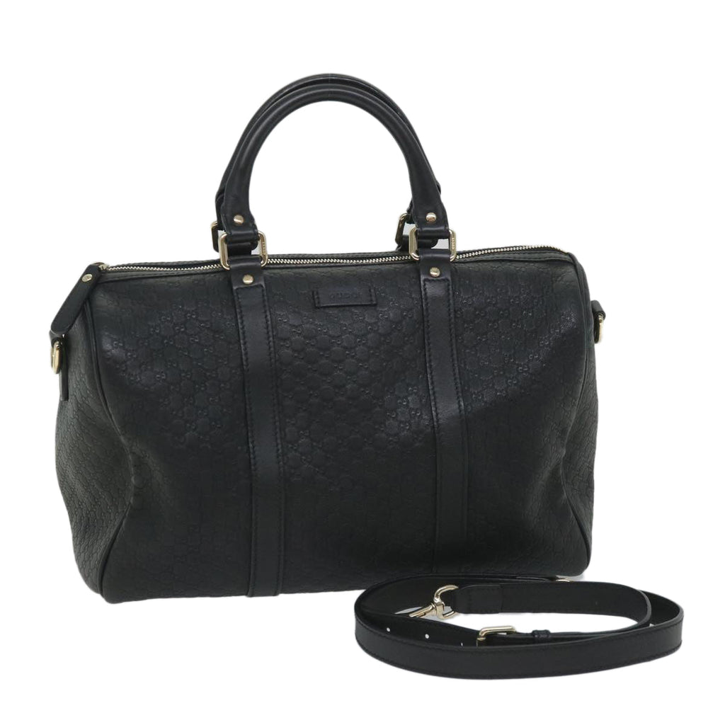 GUCCI Micro GG Canvas Boston Bag 2way Black 449646 57837