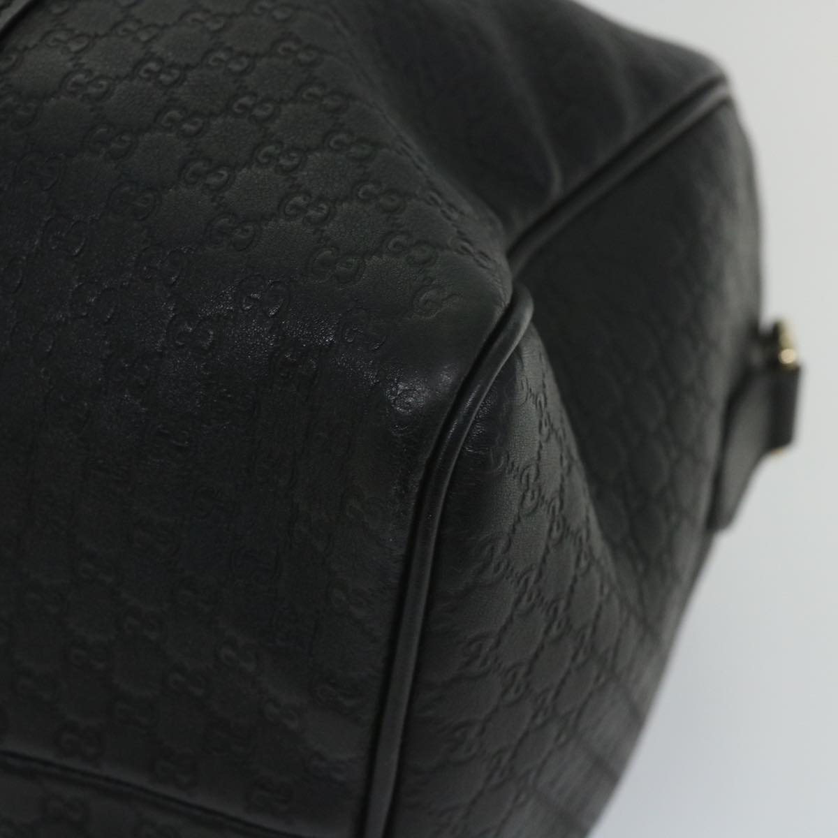 GUCCI Micro GG Canvas Boston Bag 2way Black 449646 57837