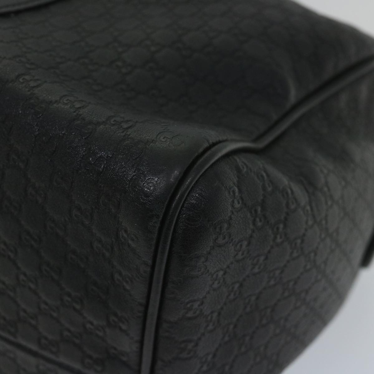 GUCCI Micro GG Canvas Boston Bag 2way Black 449646 57837