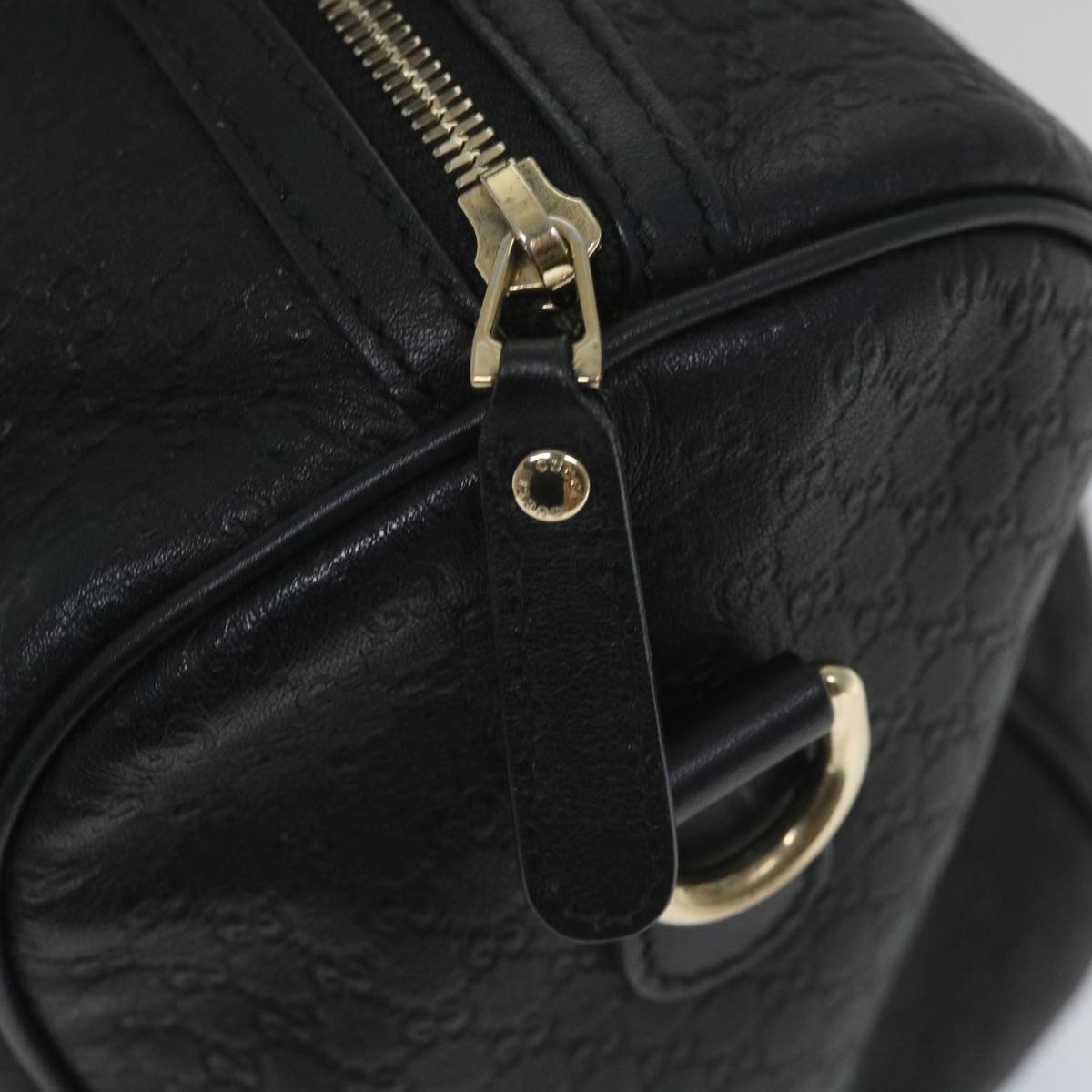 GUCCI Micro GG Canvas Boston Bag 2way Black 449646 57837