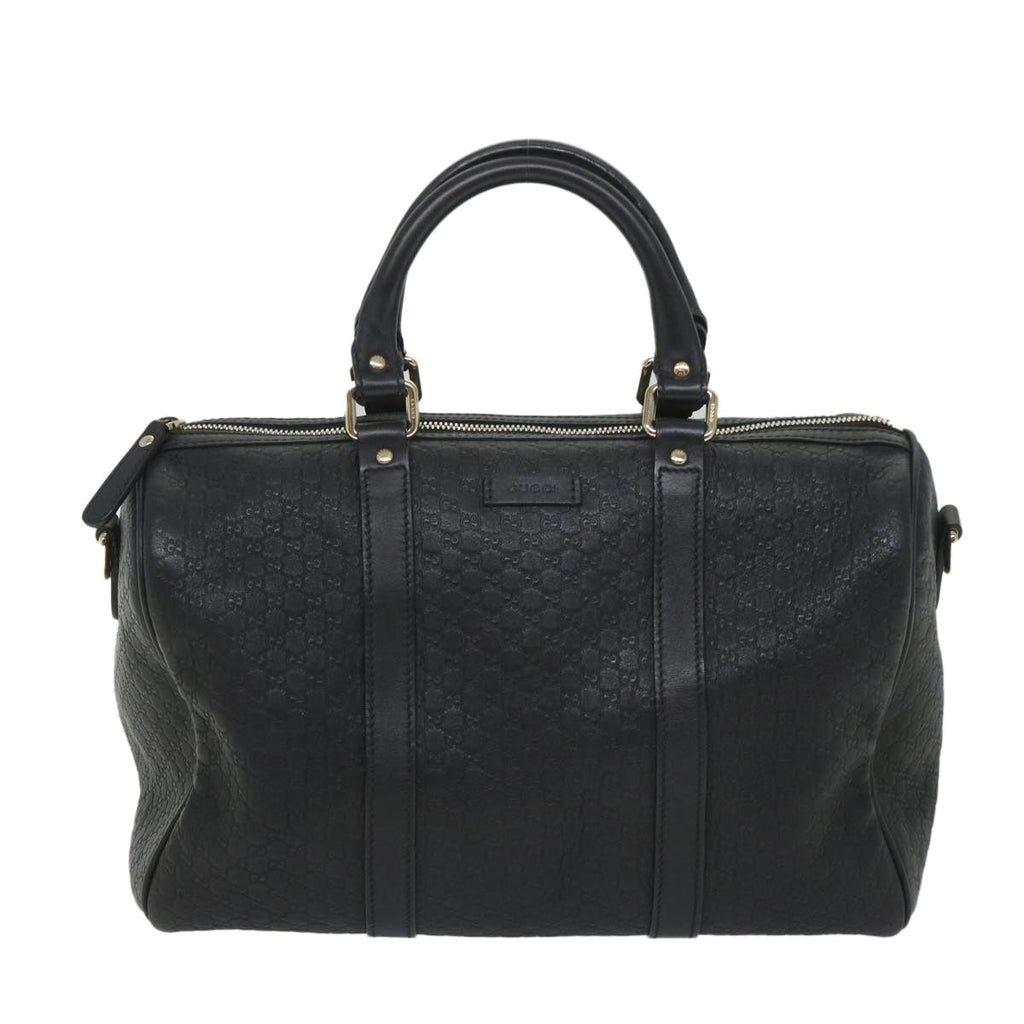 GUCCI Micro GG Canvas Boston Bag 2way Black 449646 57837