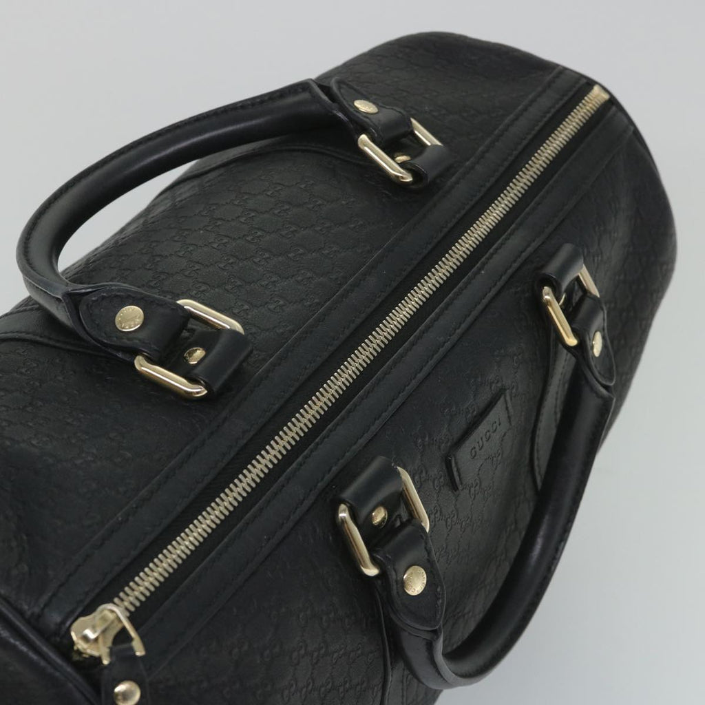 GUCCI Micro GG Canvas Boston Bag 2way Black 449646 57837