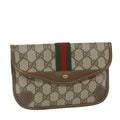 GUCCI GG Supreme Web Sherry Line Pouch Beige Red Green 89 01 021 57892