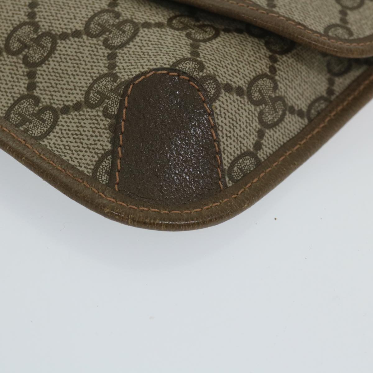 GUCCI GG Supreme Web Sherry Line Pouch Beige Red Green 89 01 021 57892