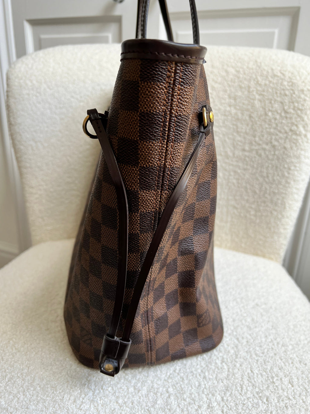 Louis Vuitton Neverfull MM Damier Ebene Rose Ballerine (RRP £1410)