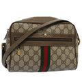 GUCCI GG Supreme Web Sherry Line Shoulder Bag Beige Red 68 02 004 57916