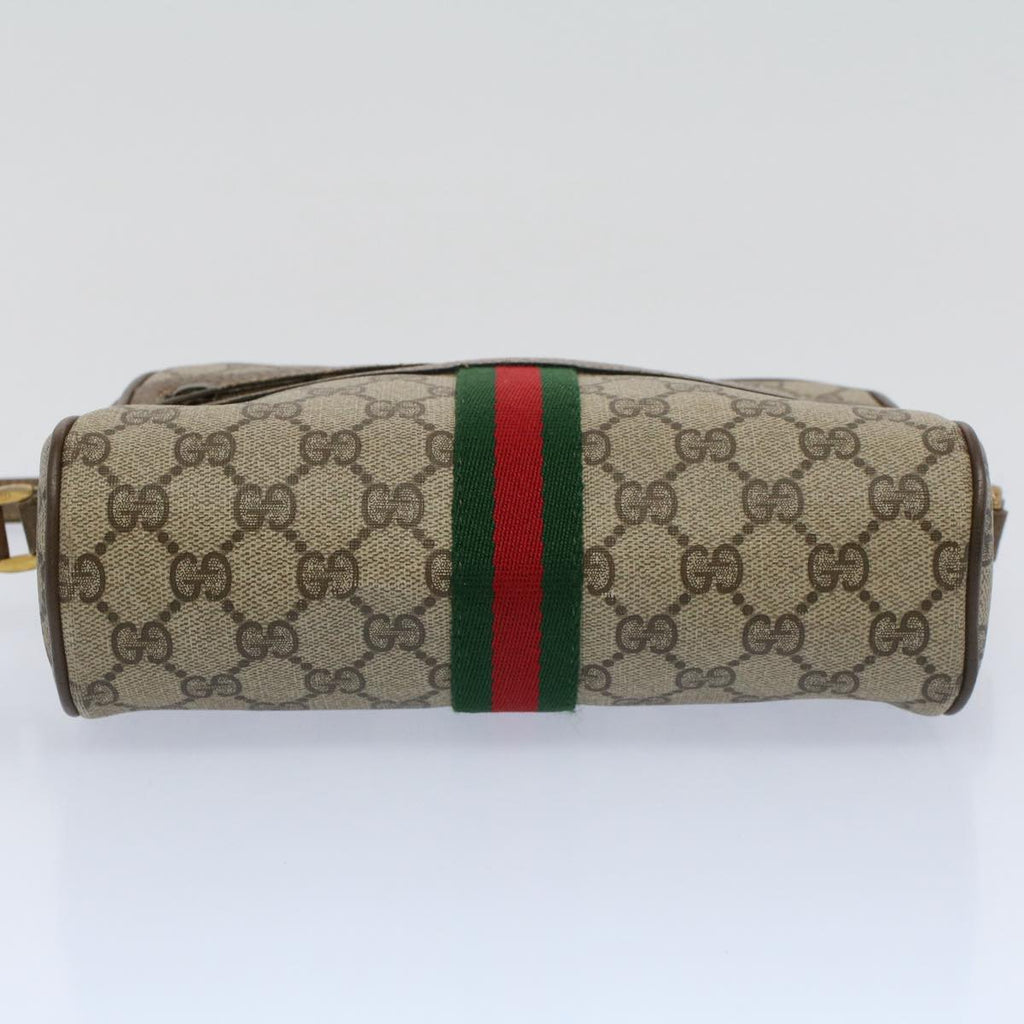 GUCCI GG Supreme Web Sherry Line Shoulder Bag Beige Red 68 02 004 57916
