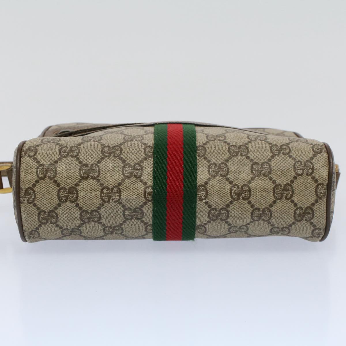 GUCCI GG Supreme Web Sherry Line Shoulder Bag Beige Red 68 02 004 57916