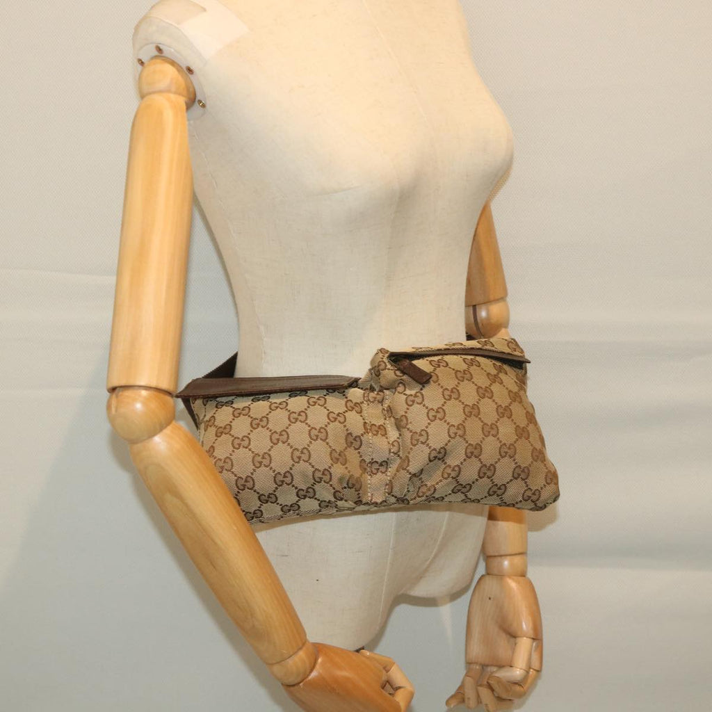 GUCCI GG Canvas Waist bag Beige 28566 57917