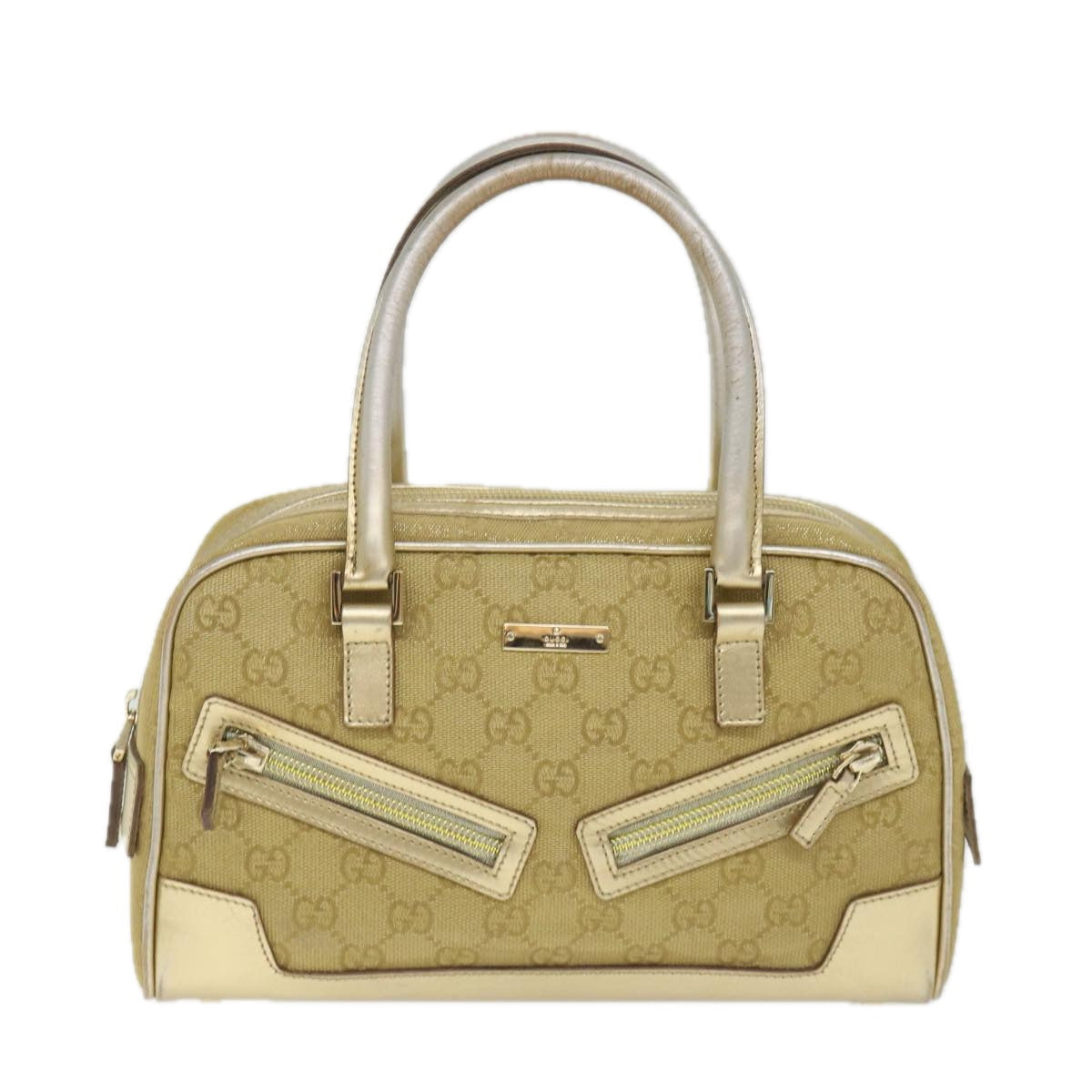 GUCCI GG Canvas Hand Bag Gold 000 0852 2123 57933