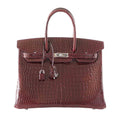 HermÃƒÆ’Ã‚Â¨s Birkin 35 Bordeaux Porosus Crocodile Bag