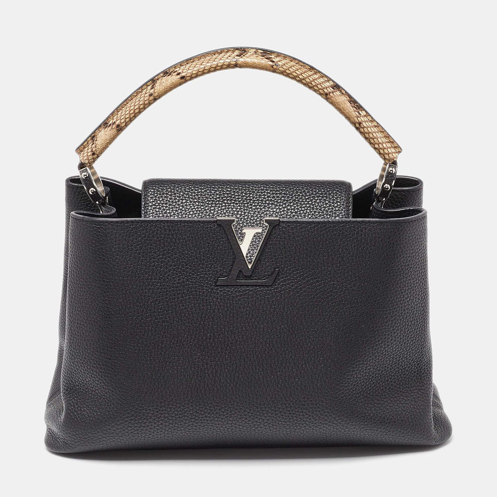 Louis Vuitton  Leather Capucines Mm Bag
