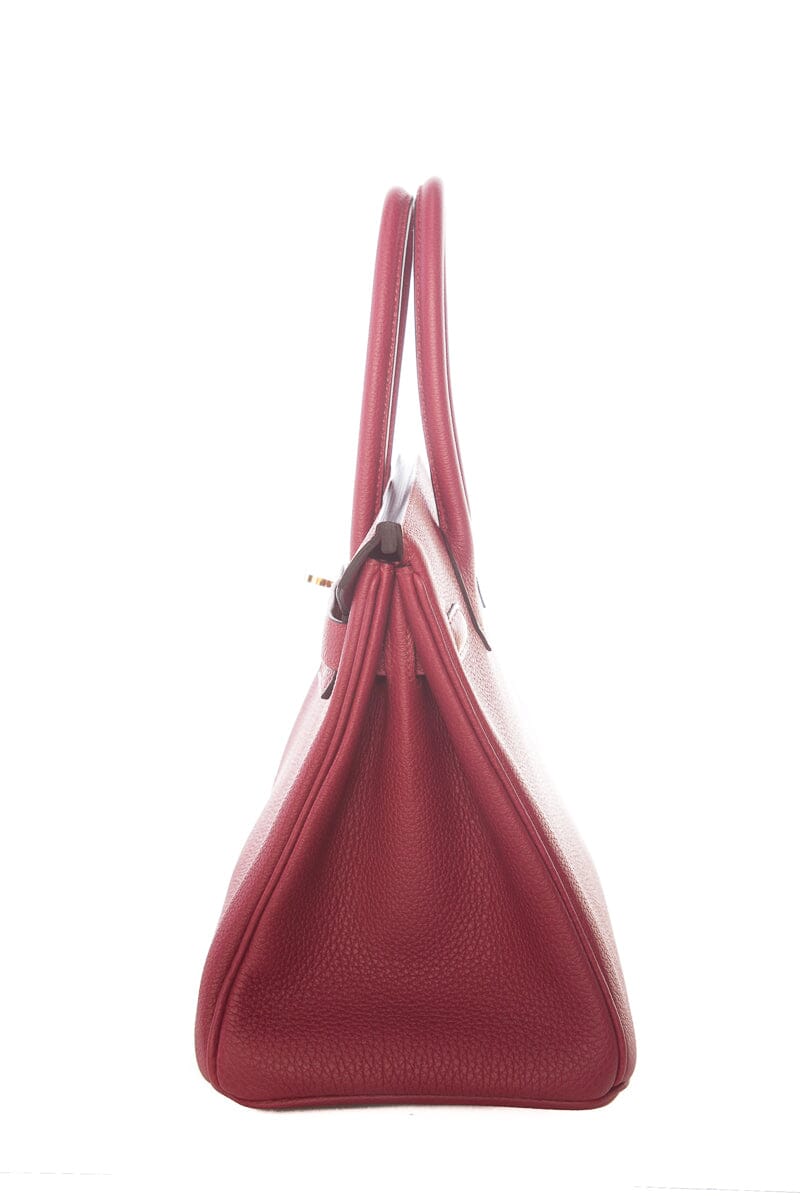 HermÃƒÆ’Ã‚Â¨s Birkin 30CM Togo Leather Rouge Handbag