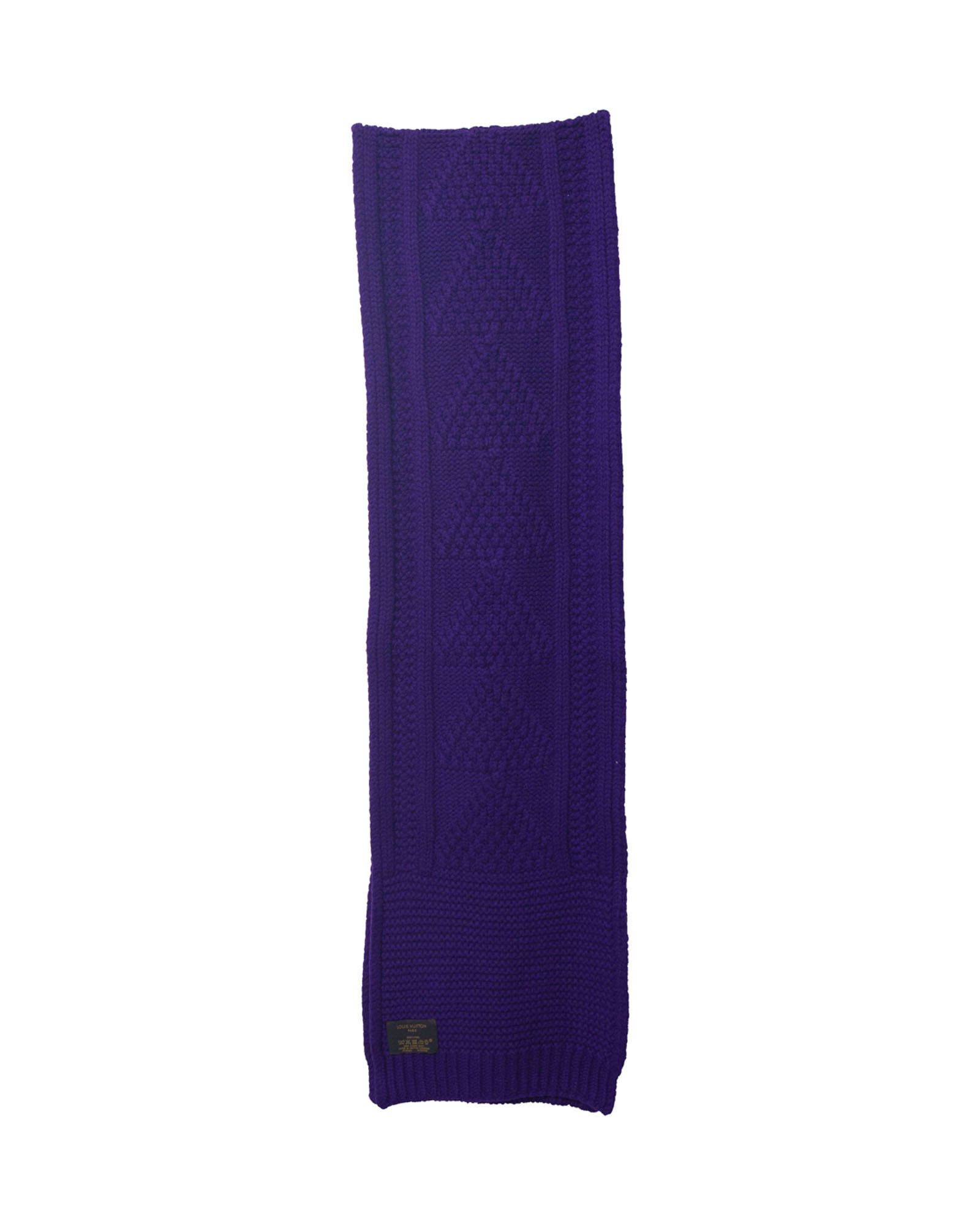 Louis Vuitton Knit Scarf in Purple Wool