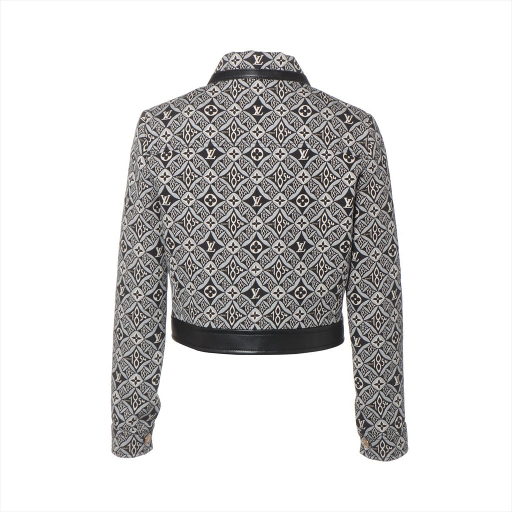 Louis Vuitton Cotton Jacket 38  Black x Grey Boxing Cut Jacket since 1854 Monogram  FKJA12ZFK