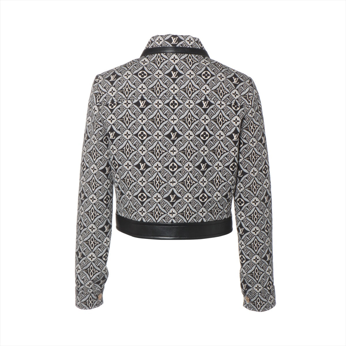 Louis Vuitton Cotton Jacket 38  Black x Grey Boxing Cut Jacket since 1854 Monogram  FKJA12ZFK