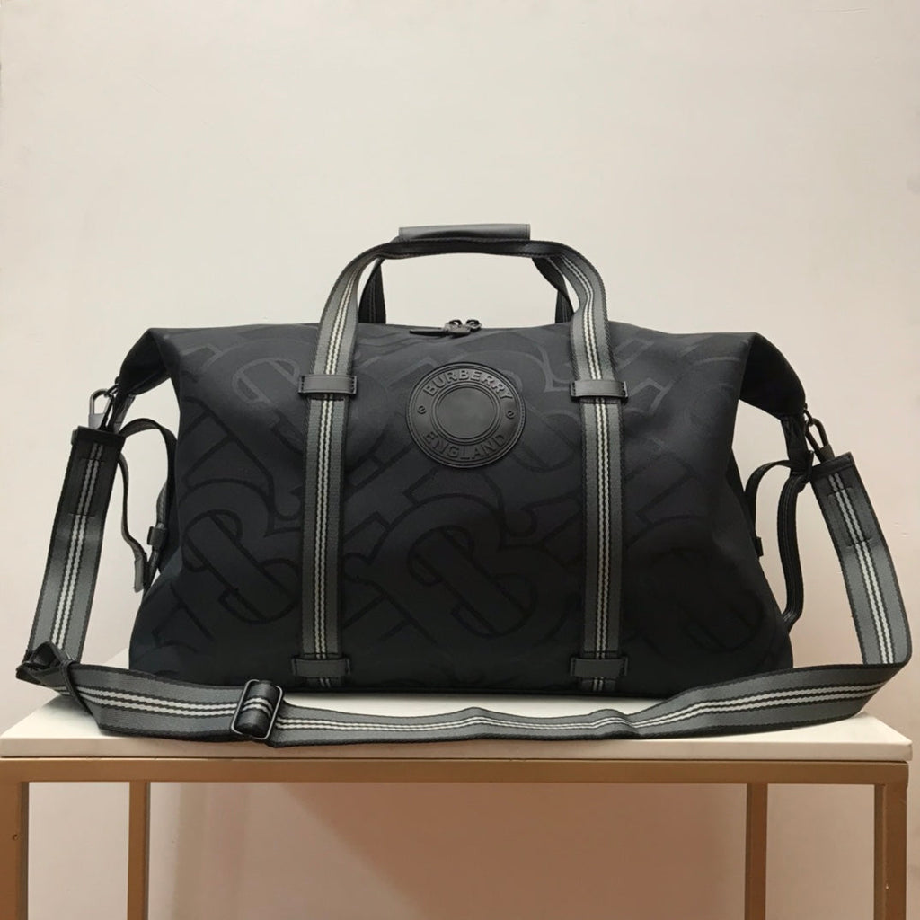 GLAMI Monogram Recycled Polyester Jacquard Holdall Black For Men, Bags 19.7in/50cm