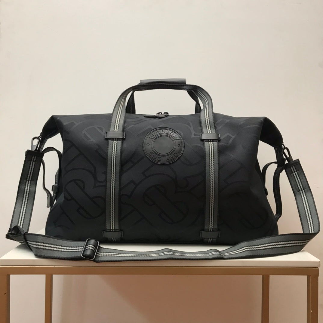 GLAMI Monogram Recycled Polyester Jacquard Holdall Black For Men, Bags 19.7in/50cm