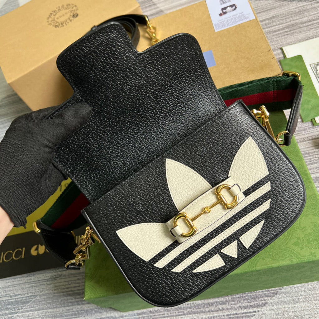 Glami x AGLAMIdas Horsebit 1955 Mini Bag Black For Women, Women’s Bags 8.1in/21cm Glami 658574 U3ZGLAMI 8726