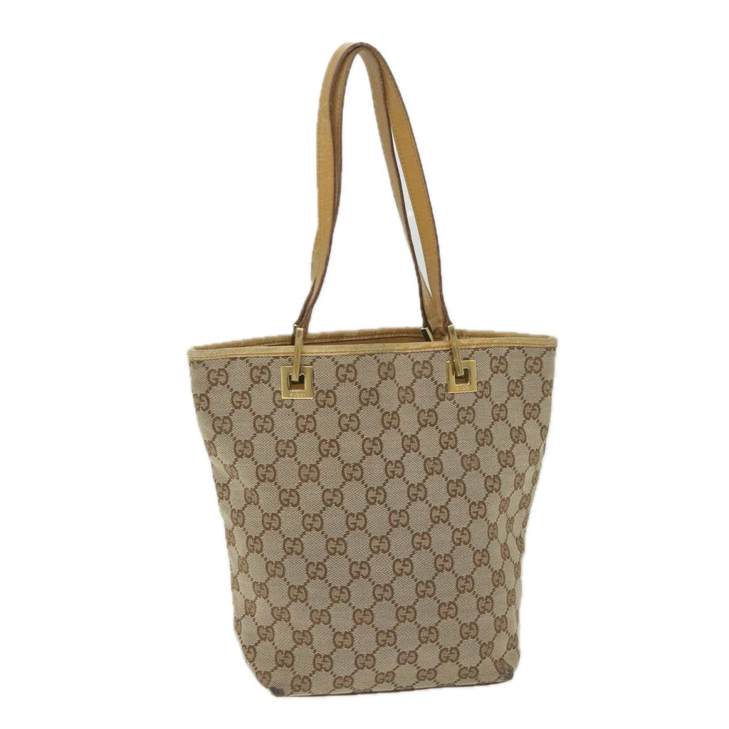 GUCCI GG Canvas Hand Bag Beige 002 1099 001998 58036