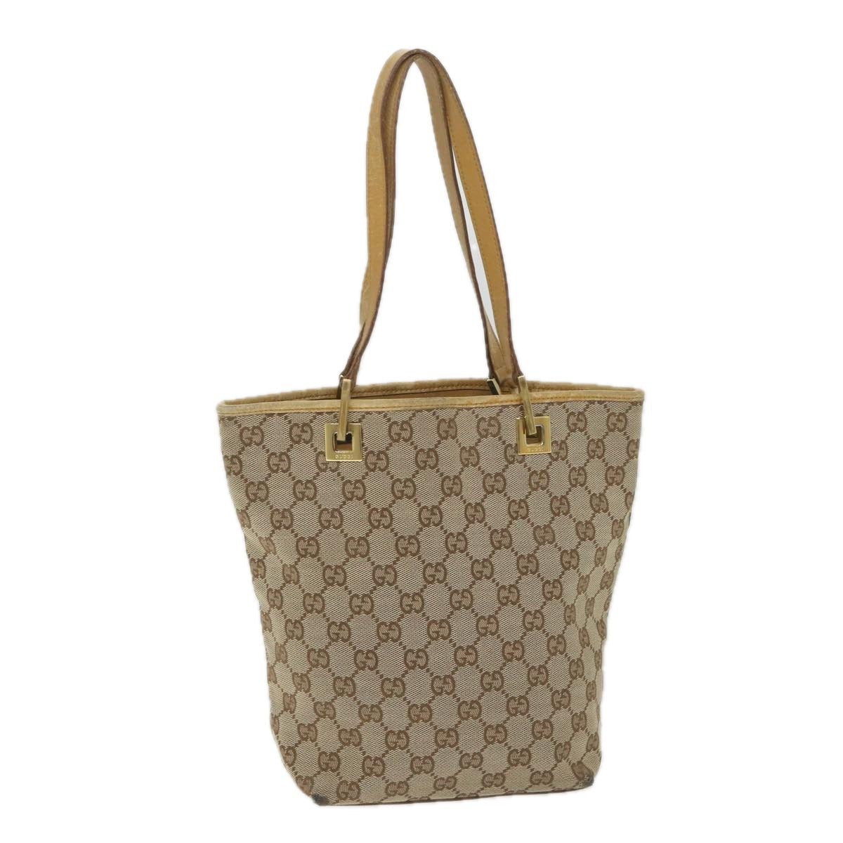 GUCCI GG Canvas Hand Bag Beige 002 1099 001998 58036