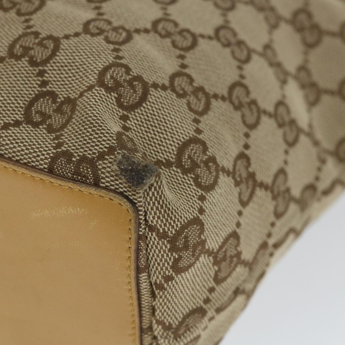 GUCCI GG Canvas Hand Bag Beige 002 1099 001998 58036
