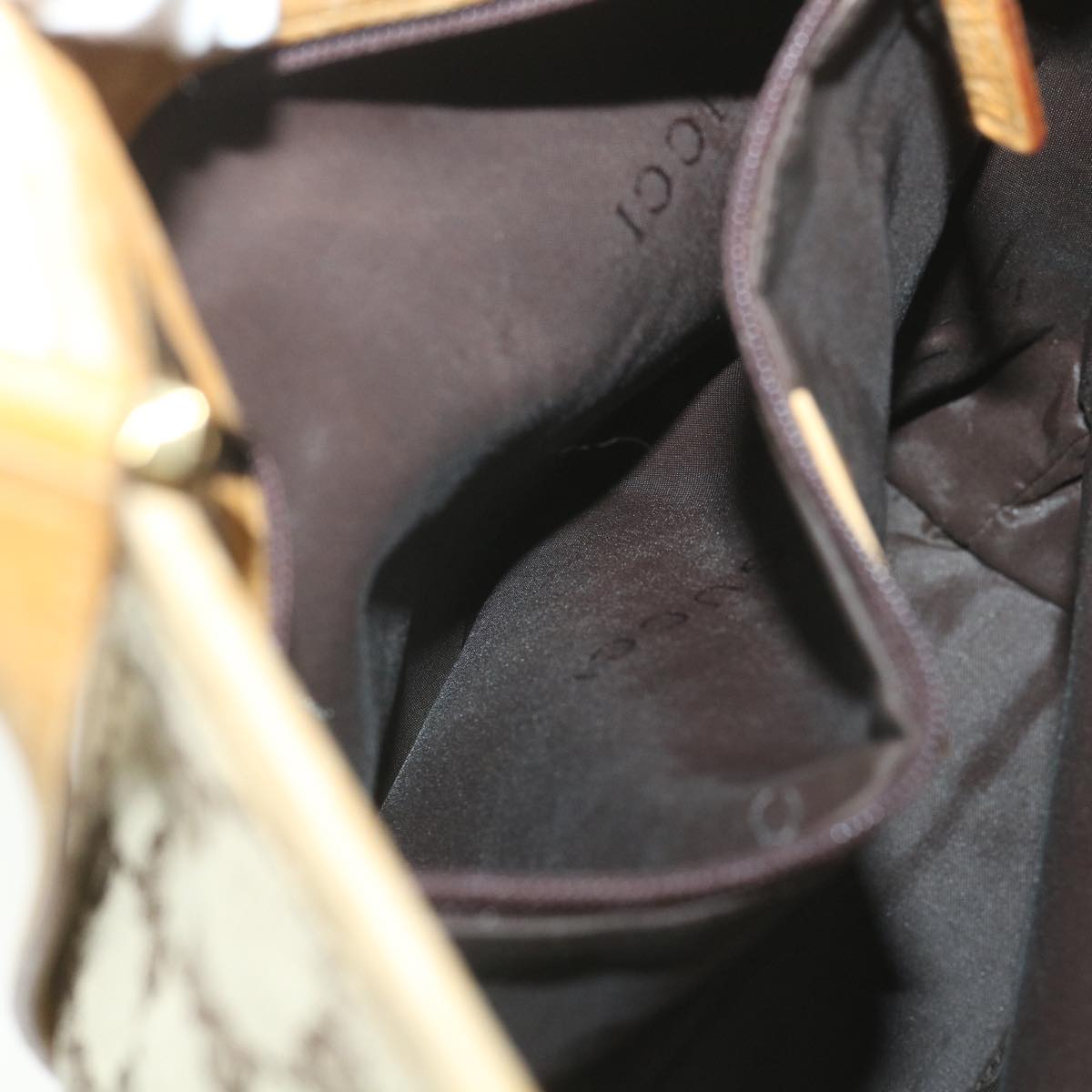 GUCCI GG Canvas Hand Bag Beige 002 1099 001998 58036