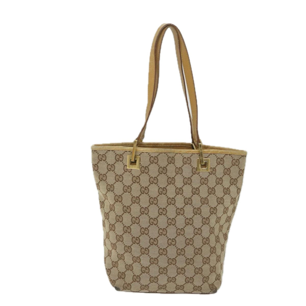 GUCCI GG Canvas Hand Bag Beige 002 1099 001998 58036